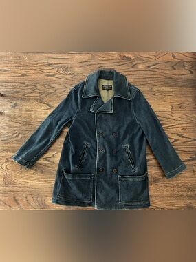 imogene + willie Indigo Double-Breasted Denim Coat